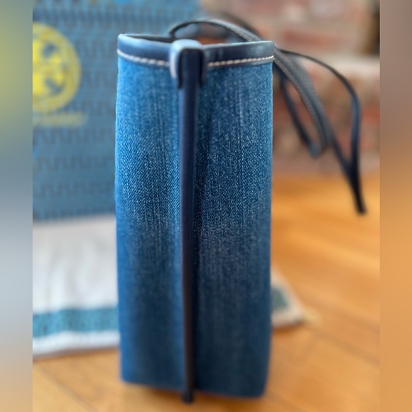 Tory Burch Perry Denim Triple Compartment Tote - Picture 6 of 15